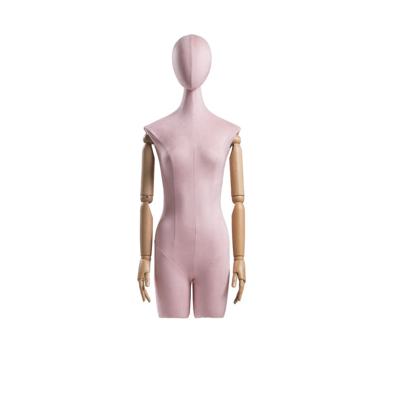 Mehrfarbiger Halbkörper weiblicher Schaufenster, 63cm Taille aufrecht Halbschuhstand