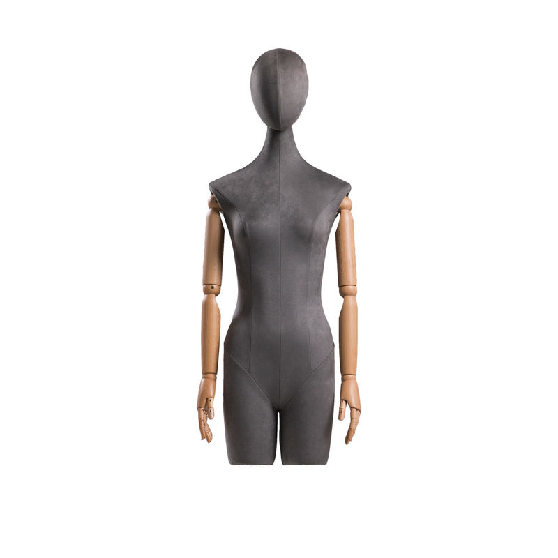 Mehrfarbiger Halbkörper weiblicher Schaufenster, 63cm Taille aufrecht Halbschuhstand