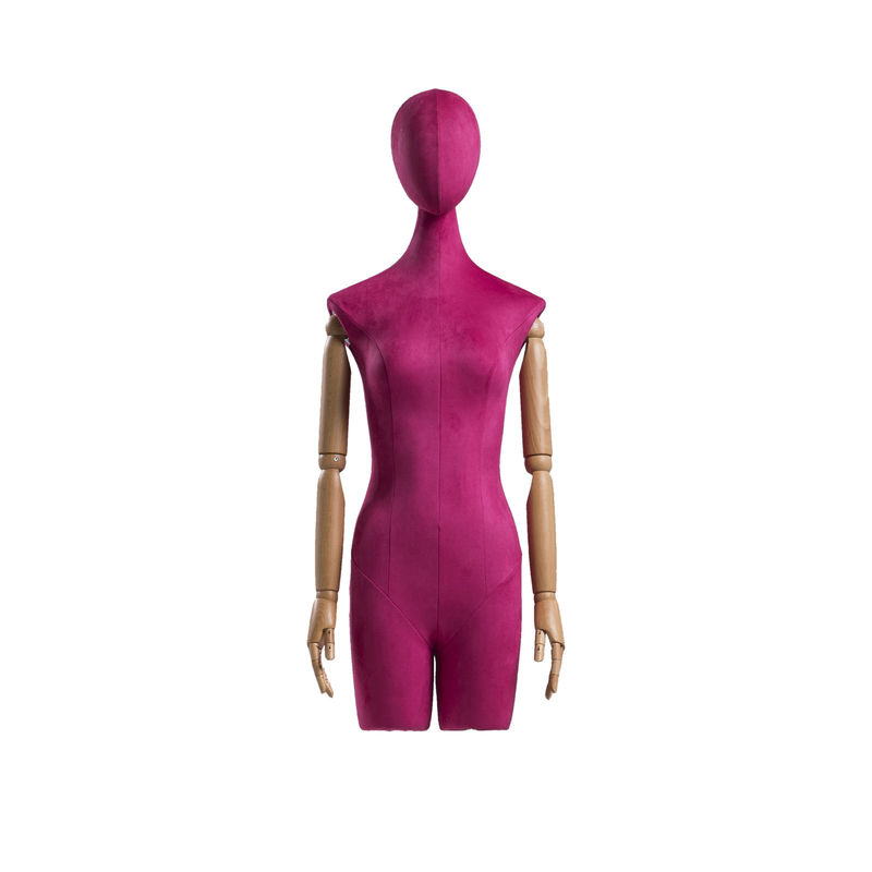 Mehrfarbiger Halbkörper weiblicher Schaufenster, 63cm Taille aufrecht Halbschuhstand